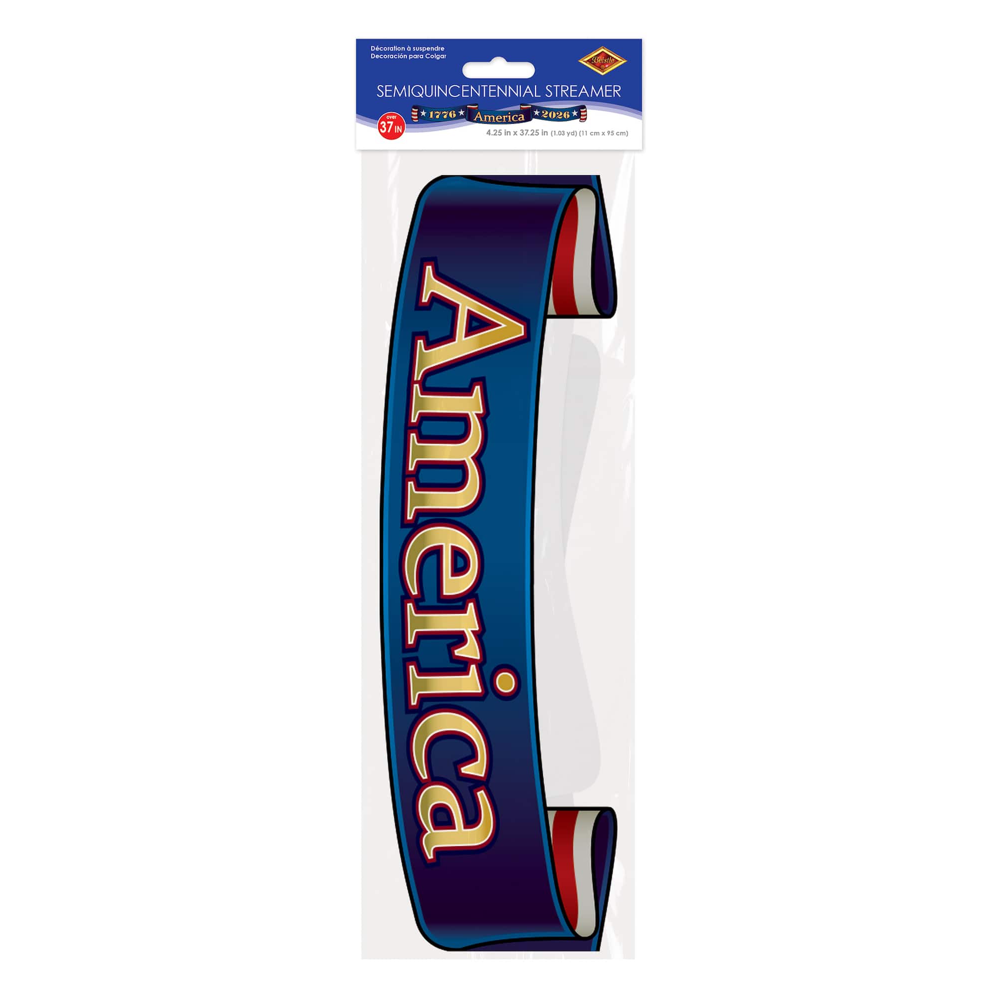 Beistle 37.25" Semiquincentennial Streamers, 3ct.